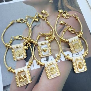 Ciondoli placcati <span class=keywords><strong>oro</strong></span> gioielli cattolici religiosi Guadalupe Jesus vergine maria <span class=keywords><strong>madreperla</strong></span> conchiglia ciondolo <span class=keywords><strong>bracciale</strong></span> - Product Image 3