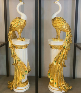 Фигурка павлина из полирезина в Народном Искусстве стильная искусственная конструкция для рукоделия - Product Image 2