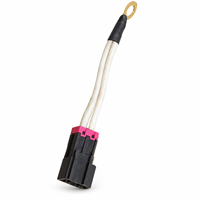 Connecteur de faisceau de câblage automobile avec borne annulaire, câble à deux fils, boîtier noir et verrouillage rose