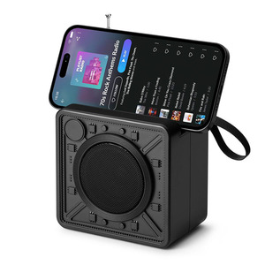 HS-3831 Hình Vuông Hình dạng năng lượng mặt trời loa không dây Stereo âm nhạc loa nhấp nháy đèn LED - Product Image 1