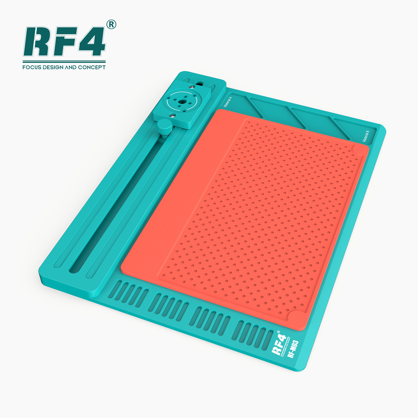 Alas Mikroskop RF4 RF MO3, Alas Perbaikan PCB Ponsel Multifungsi Tahan Panas 33*25CM