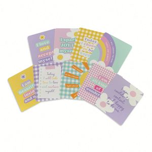 Fade-Resistant Custom Mindfulness Activity Exercises Large Affirmation Flash <b>Cards</b> and <b>Box</b> - Product Image 6