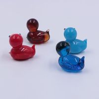 Adorable figurine de canard miniature en verre de Murano, artisanat en verre fait main, canard bébé