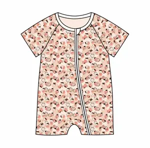 Unisex Baby Infant Footed Zipper Organic Bamboo Viscose Spandex Onesie Jumpsuit Sleepwear Pajamas Kid Toddler Rompers Clothes