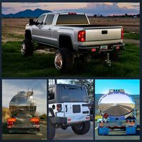 Kit de luces traseras de remolque inalámbricas Led magnéticas, indicador de giro de freno recargable, luces de matrícula, estacionamiento para remolque de caravanas