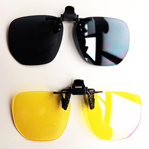 Lunettes de soleil à clipser UV400, verres PC, monture noire, légères, pour la conduite, la pêche, unisexe - Product Image 2