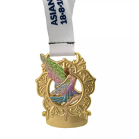 Récompense des articles les plus vendus Médaille de marathon 3D Conception de ruban sportif Médaille en alliage de zinc