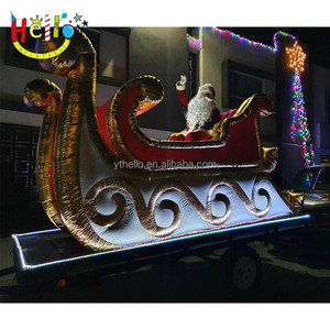Bơm hơi khổng lồ trang trí Giáng sinh <span class=keywords><strong>Inflatable</strong></span> Santa Claus xe trượt tuyết - Product Image 3