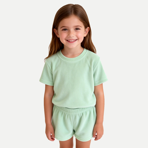 Conjuntos de Ropa de Tela de Rizo para Niños, Ropa de Verano para Bebés, Conjuntos de Dos Piezas con Pantalones Cortos, Ropa de Playa, Toalla, Ropa para Niños - Product Image 3
