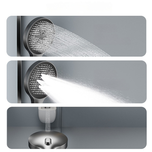 Set <span class=keywords><strong>Doccia</strong></span> Termostatico Digitale Quadrato in Ottone Lucido, Maniglia Singola con Funzione Pausa e Pioggia Delicata, Vendita Diretta dalla Fabbrica - Product Image 4