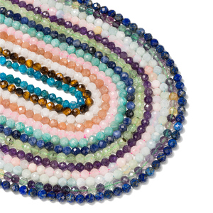14 sortes de pierres de soleil naturelles 6-10mm pierre précieuse pierre ronde à facettes perles en vrac cristal énergie pour la fabrication de bijoux 15" - Product Image 2