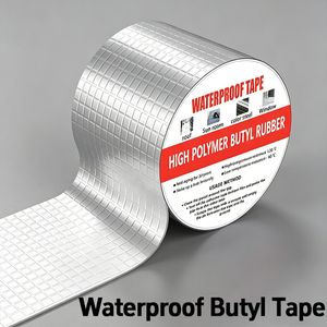Ruban en caoutchouc butyle, bande d'étanchéité en aluminium, réparation de fuites de tuyaux de toit, cuisine, salle de bain, ruban imperméable en butyle - Product Image 1
