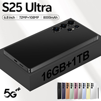 Teléfono Inteligente S25 Ultra de 6.8 Pulgadas, 5G, 16 GB + 1 TB de Almacenamiento, CPU Deca Core, Cámara Trasera de 108 MP, HD, LTE, CDMA, 8000 mAh, Desbloqueado