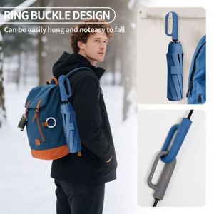 Parapluie compact personnalisé pour femmes, avec logo, résistant au vent, design élégant pour l'extérieur - Product Image 3