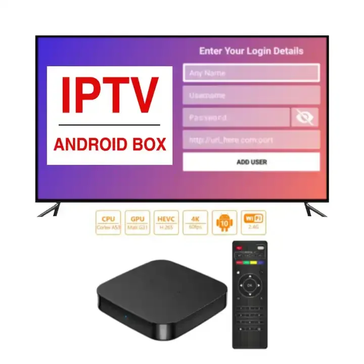 Vente chaude android tv box TV IPTV M3u décodeur 12 mois d'abonnement au panneau du concessionnaire, test gratuit, stable et de haute qualité