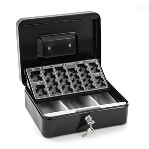 Caja Metálica Grande Deslizable <span class=keywords><strong>para</strong></span> <span class=keywords><strong>Dinero</strong></span> con Compartimento <span class=keywords><strong>para</strong></span> Monedas, Caja de Ahorro <span class=keywords><strong>para</strong></span> Euros, Caja Registradora <span class=keywords><strong>para</strong></span> Supermercado/Tienda, Uso Transfronterizo - Product Image 2