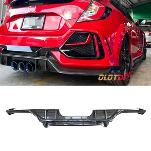 Difusor de Carbono, Alerón Trasero, Aletas para Parachoques, Splitter para Honda Civic 10ª Generación, Estilo OEM FK8 Type R 2017-2022 - Product Image 2