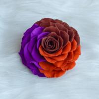 Têtes de fleurs éternelles Lovebay tricolores de 9-10 cm de diamètre, faites à la main, en gros, pour cadeau de Saint-Valentin