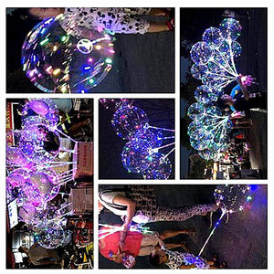 18-Zoll PVC LED Leucht-Bobo-Ballon-Set, Anpassbare Bunte Partyballons für Thanksgiving, Diwali, Vatertag, Helium-Nummerierung - Product Image 2