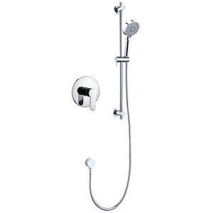 Stainless Steel Triple Handle <b>Shower</b> Set Rain Head Massage Temperature <b>Control</b> Ceramic Concealed Installation Bathroom Faucet - Product Image 5