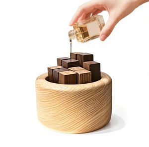 <span class=keywords><strong>Diffuseur</strong></span> d'<span class=keywords><strong>huile</strong></span> <span class=keywords><strong>essentielle</strong></span> de hêtre naturel-outil d'aromathérapie de grain de bois de voiture portable, assainisseur d'<span class=keywords><strong>air</strong></span> de roseau circulaire domestique - Product Image 1