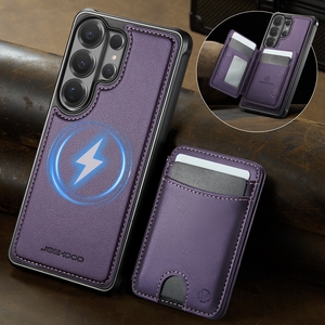 Pour <span class=keywords><strong>Samsung</strong></span> S26 Ultra/A57/A37/A56/A16/A17 – Étui de téléphone avec charge sans fil 2-en-1 et porte-cartes détachable - Product Image 2