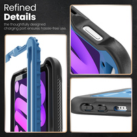 Housse robuste hybride en TPU pour iPad Mini 6 Mini 7 étui pour tablette avec bandoulière et béquille à brin