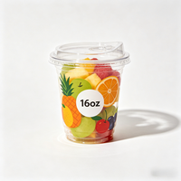 Gobelet à café en plastique PET transparent pour boissons froides à emporter, avec logo personnalisé imprimé, pour l'emballage principal