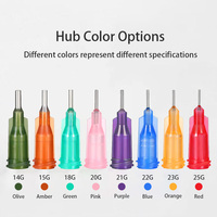 Tip Dispensing Plastik Hub Luer Lock 1/2 Inch Jarum Tumpul Stainless Steel 11 Gauge untuk Perekat Industri