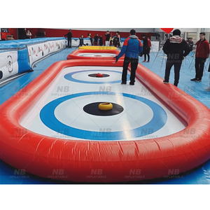 Pista inflable para rizar en la <span class=keywords><strong>calle</strong></span>, pista para rizar en el suelo con piedras flotantes para juegos en interiores y exteriores - Product Image 1
