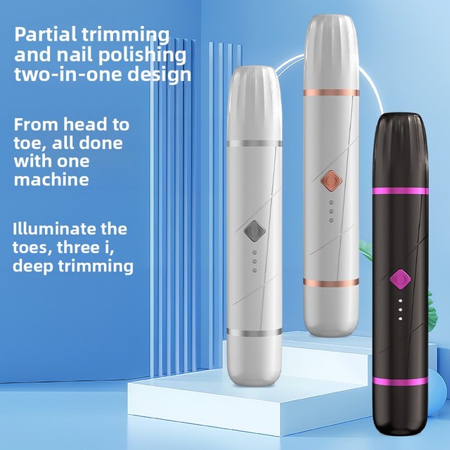 Dog & Cat 2-in-1 Hair Clipper & Nail Grinder with LED Light Rechargeable Battery WP-055 Pet Grooming Tool