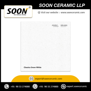 Nouvelle arrivée Carreaux vitrifiés émaillés polis au design moderne60 x 60 CM Classico Carrelage de sol blanc neige pour la maison Carrelages en porcelaine - Product Image 2