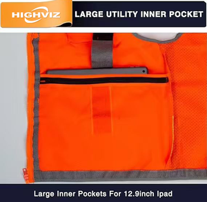 <span class=keywords><strong>Hi</strong></span> <span class=keywords><strong>VIS</strong></span> Class 2 vest nhiều túi khả năng <span class=keywords><strong>hi</strong></span>ển thị cao phản quang quần áo an toàn cho nam giới phụ nữ ANSI tiêu chuẩn làm việc xây dựng - Product Image 4