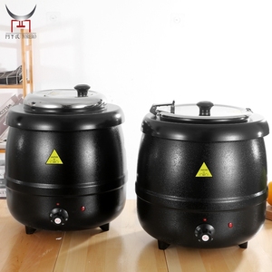 <span class=keywords><strong>Olla</strong></span> Eléctrica para Calentar Sopa <span class=keywords><strong>de</strong></span> Acero Inoxidable <span class=keywords><strong>de</strong></span> 10L 13L, Color Negro, para Catering y Buffet - Product Image 2