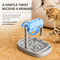 Gamelle interactive rotative pour chien et chat à hauteur réglable, distributeur de nourriture lente, jouet d'entraînement IQ anti-glouton
