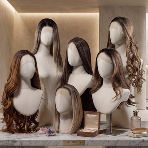 Tête de mannequin en tissu avec support métallique, mannequin réaliste pour l'affichage de perruques, chapeaux, foulards et colliers - Product Image 5