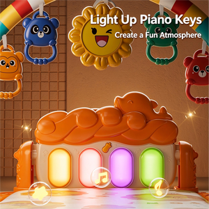 Alfombra de Juego para Piano y Sonajero Colgante, Tapete de Actividades Multifuncional para Bebés - Product Image 5