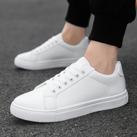 Sepatu Sneakers Kasual Pria Model Tali, Nyaman, Ukuran Besar, Harga Murah, Warna Putih, Grosir, Tren 2025