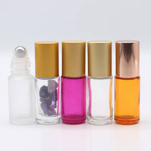 Svuota il rotolo di profumo di vetro in oro rosa da <span class=keywords><strong>10</strong></span> <span class=keywords><strong>ML</strong></span> sulla bottiglia bottiglie di rullo di olio essenziale di profumo rosa da 1/3 once - Product Image 5