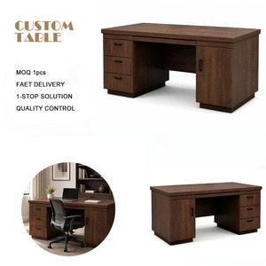 <strong>Work</strong> Tables Wood Veneer Office <strong>Desks</strong> Modern Executive <strong>Desk</strong> with Drawer Storage Sturdy Workstation for Home Office Study Room - Product Image 1