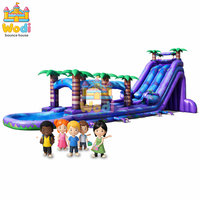Toboggan aquatique gonflable pour adultes, château gonflable, PVC flexible de 0,55 mm, résistance commerciale, garantie de 3 ans, festivals, carnavals