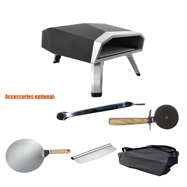 Great 16 Inch Outdoor Kitchen Portable Gas Distributing Pizza Oven for Authentic Stone Baked Pizzas
