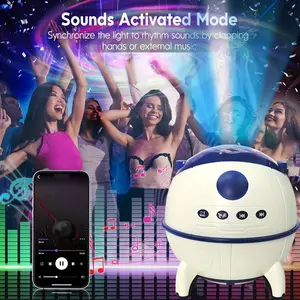 Ses ekipmanı yıldızlı gökyüzü lambası Bluetooth hoparlör Dj parti Karaoke hoparlörü Boombox hoparlör