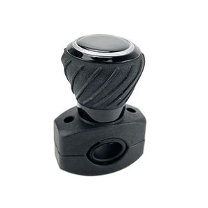 Volante de Lujo Clásico con Franja Diagonal Negra JD DEERE 40049A de Alta Calidad, Perilla Giratoria de ABS, Soporte para Logotipo Personalizado - Product Image 1