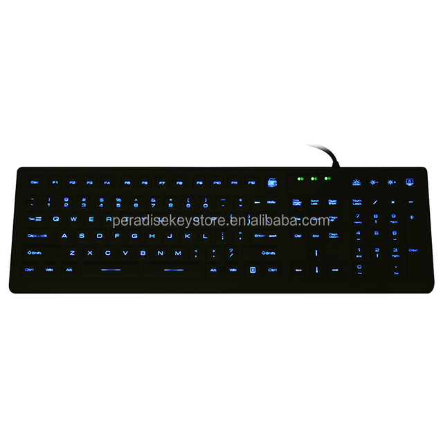 IP68 Full Size Industrial Keyboard Washable and Sterilizable Hospital Industrial Keyboard Full Size Backlit Keyboard