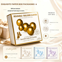 Kit de guirlande de ballons en PVC gonflables réutilisables multicolores pour décorations de mariage et d'anniversaire