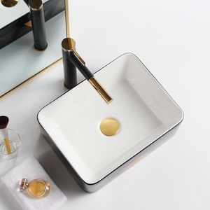 Countertop <b>Round</b> Ceramic Washbasin Single Hole Easy Cleaning For Home Use - Product Image 2