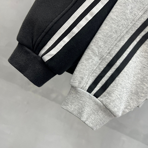 Sweat-shirt à capuche unisexe en <span class=keywords><strong>molleton</strong></span> épais lavé 332G avec bandes contrastantes, coupe oversize, style streetwear pour homme et femme, hiver - Product Image 4