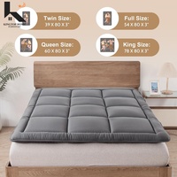 Colchón de Piso Tamaño Individual, Futón Plegable con Funda Extraíble y Lavable, Colchoneta Tatami Enrollable Portátil, Moderna, para Dormitorio Infantil o Escolar