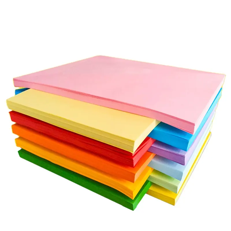 Yüksek kaliteli A3 A4 inşaat renkli kağıt ve karton baskı baskılı renkli kağıt levha karton kartvizit kağıdı